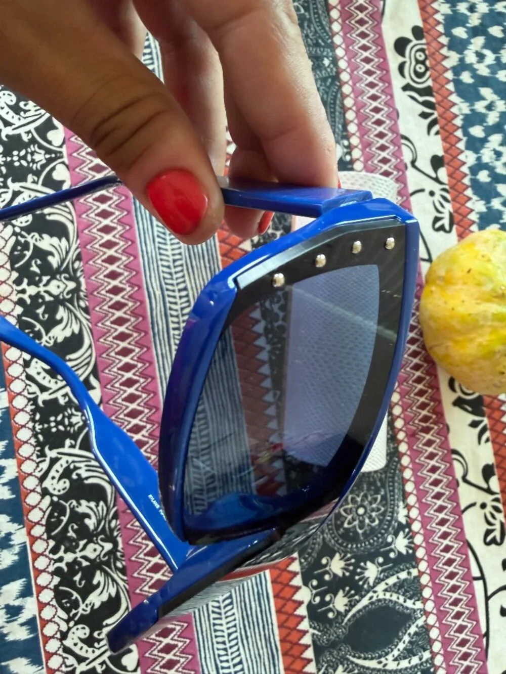Jimmy Choo Unisex Rylan Sunglasses, Blue & Black, New with Case